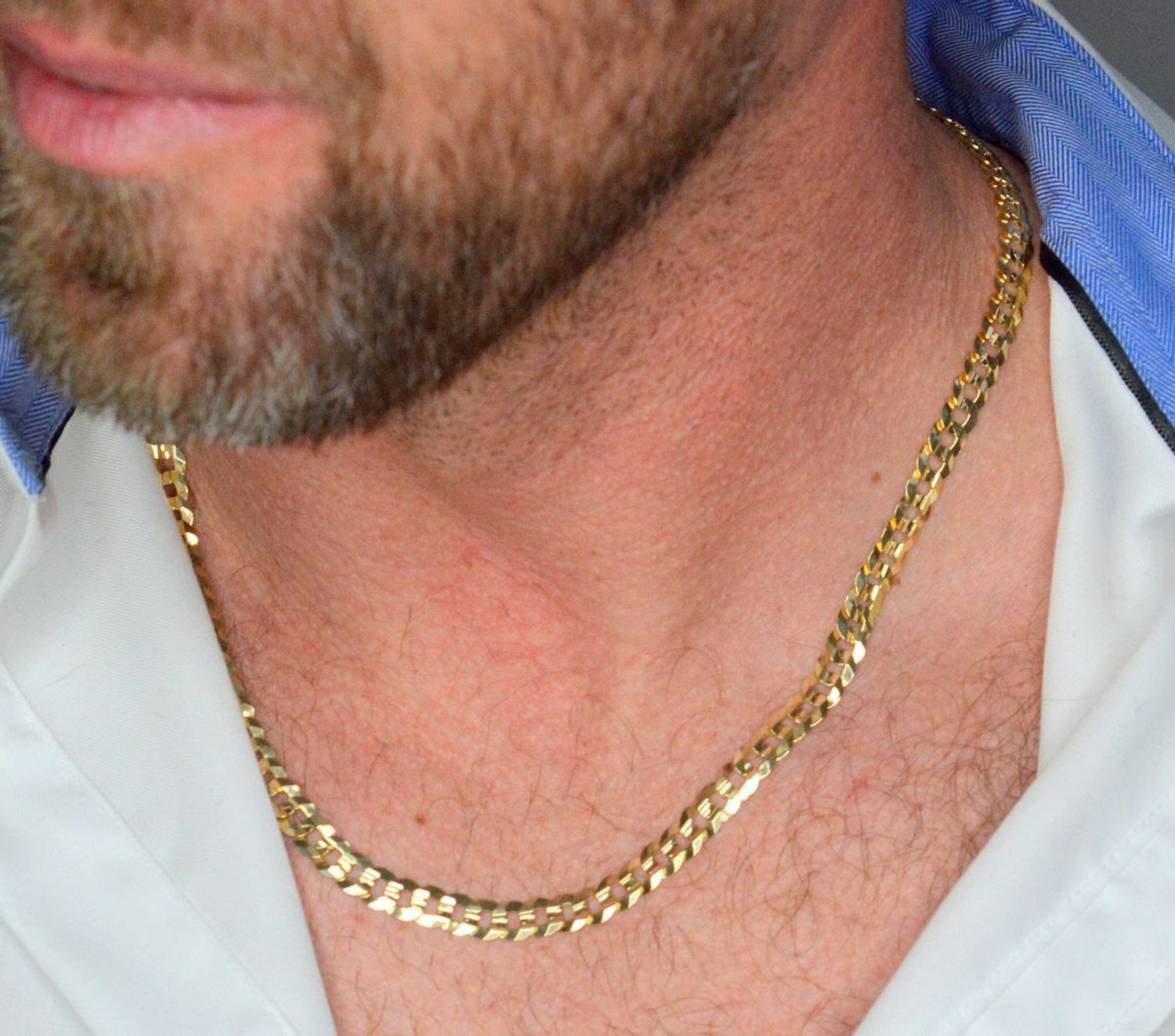 Łańcuszek złoty pancerka 585, LA 430K 585 6,5mm Klasyczny i uniwersalny łańcuszek o splocie pancerki, wykonany z żółtego złota próby 585 o wadze około 25,24 gram..jpg